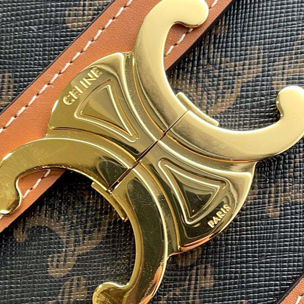 Celine Shoulder Bag Teen Triomphe Leather - Picture 7 of 10